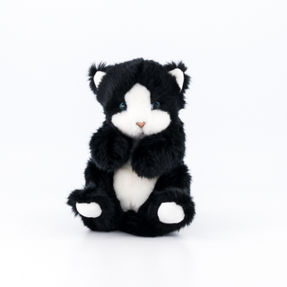 Peluche chat, vue de face, La Pelucherie