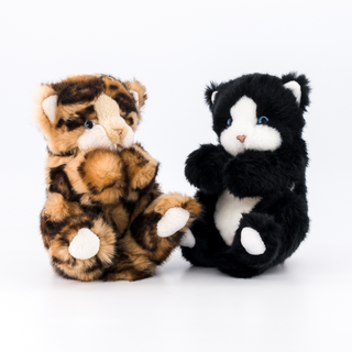 Duo chats en peluche, La Pelucherie marque française