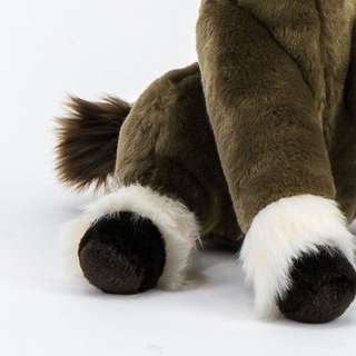 Détails des pattes peluche cousue main Ane Gaston, La Pelucherie