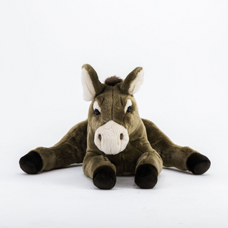 Grande peluche Ane Gaston de face garantie a vie, La Pelucherie