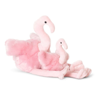 Peluche flamand rose enfant réaliste animal 