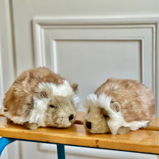 Duo de peluches hérissons, décoration pour chambre d'enfants, cousu main, made in Italy, La Pelucherie