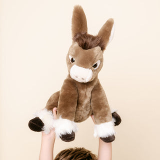 Petit âne en peluche, fabrication artisanale, La Pelucherie