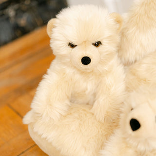 Zoom peluche ours, fabrication artisanale, La Pelucherie