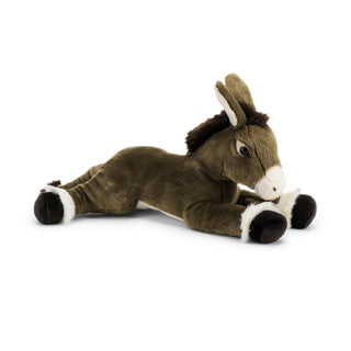 Photo de profil d'une peluche Ane réaliste La Pelucherie