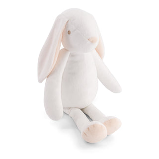 Lapin en peluche, doudou animal bébé, vue trois quarts, garantie à vie, made in Italy, La Pelucherie