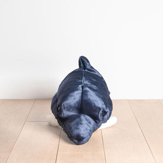 Peluche animal dauphin, vue de face, cousu main, marque française, La Pelucherie