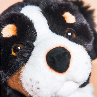 Tête peluche chien Ferdinand, cousue main, La Pelucherie