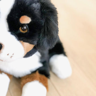 Peluche chien Ferdinand toute douce réaliste, La Pelucherie