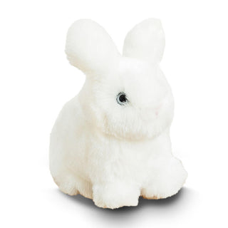 Peluche Lapin Léon blanc, La Pelucherie, marque française
