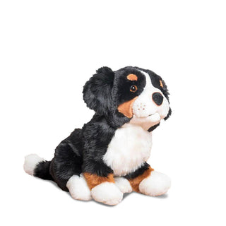 Ma peluche chien Ferdinand assis vue de trois quart pour enfant et bébé, La Pelucherie