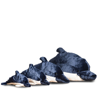 Famille de dauphins en peluche, garantie à vie, made in Italy, La Pelucherie