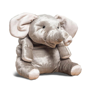 Animal gris, éléphant de la savane, grande peluche, lavable en machine, marque française, La Pelucherie