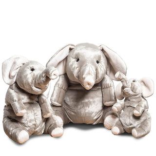 Famille d'éléphants en peluche, décoration de chambre , garantie à vie, made in Italy, La Pelucherie