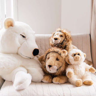 Peluches animaux, lions ours et singe, savoir-faire, magasin peluche, La Pelucherie
