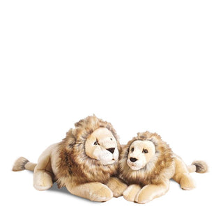 Famille de lions en peluche, garantie à vie, made in Italy, La Pelucherie
