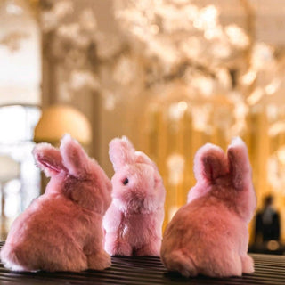Peluche lapin Léon Rose, La Pelucherie