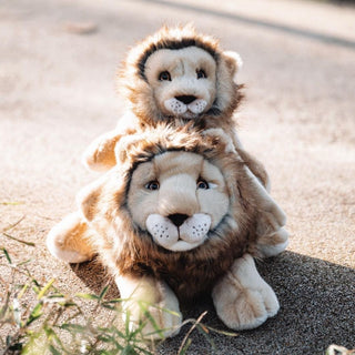 Famille de peluche lion en extérieur, animaux en peluche, haut de gamme, fabriqué en Italie, La Pelucherie
