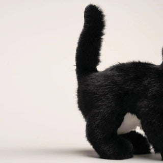 Détails chat Gustave, cousue main, La Pelucherie