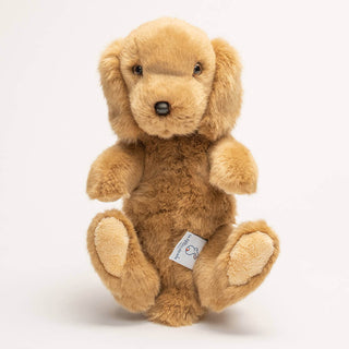 Peluche chien cocker pour enfant et bébé, vue de face, luxe, boutique France, La Pelucherie