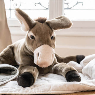 Ane en peluche de face. La Pelucherie marque française.