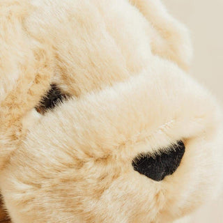 Zoom peluche Chien Hector, cousu main, La Pelucherie