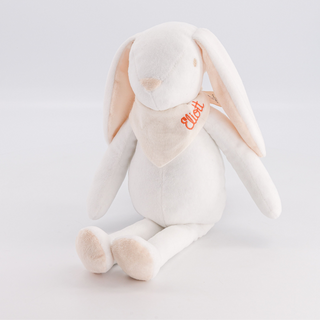 Peluche personnalisée, peluche cadeau naissance, jouet doux pour bébé, luxe, boutique France, La Pelucherie