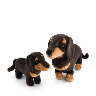 Peluche chien,duo de teckel petit et grand modèle, garantie à vie, made in Italy, La Pelucherie