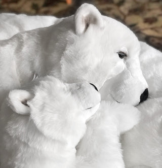 Peluche iconique ours polaire La Pelucherie, cousue main en Italie, garantie à vie, magasin peluche, La Pelucherie