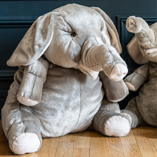 Grand éléphant, peluche pour enfant, décoration, savoir-faire, marque française, La Pelucherie