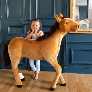My giant horse plush toy and its foal