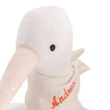 Peluche Mini Musical Oiseau en velours blanc - SAUTHON Peluche Mini Musical Oiseau en velours blanc - SAUTHON